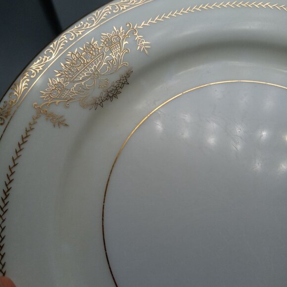 Noritake Bancroft Gold Flower Basket Salad Plate 5481 Japan Porcelain - Picture 5 of 13